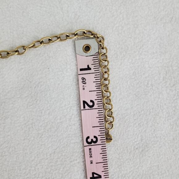 Signed Stella & Dot Bohemian Statement Faux Jewel Necklace Brass Tone - Picture 10 of 10